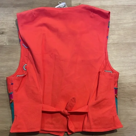 Vintage Hairston Roberson Ropa Southwestern Vest sz 12 - Picture 6 of 6